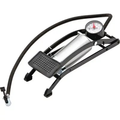 Footpump Single Barrel 0-100 psi & 0-7 bar Gauge